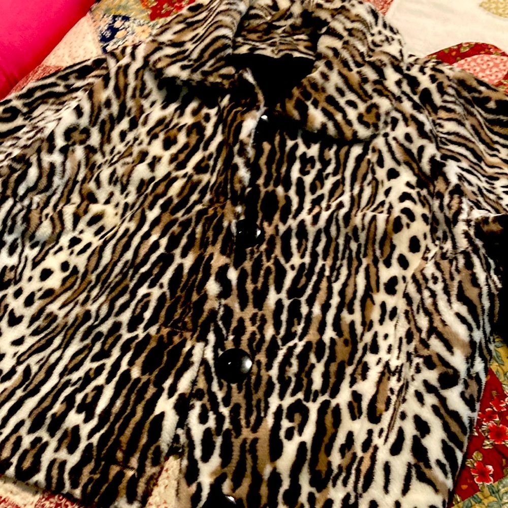 Ladies animal print waist coat